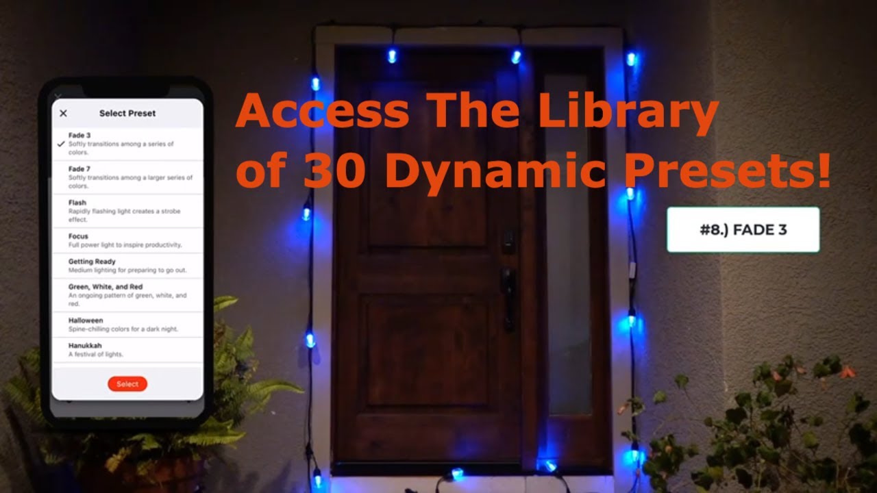SMART STRING LIGHTS COME WITH 30 DIFFERENT PRESETS! - (Long Version ...