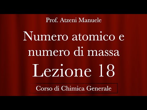 Video: Cos'è un numero atomico nella tavola periodica?