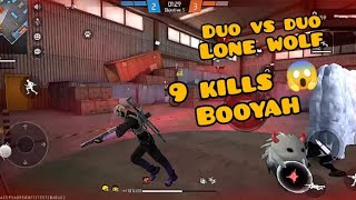 Duo vs Duo | lone wolf in 9 kills booyah | fire with Ali 🎮🔥 gameplay action 😊 |