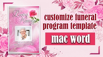 Customize Funeral Program Template in MAC WORD