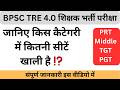 Bpsc Tre 4 category wise vacancy details ✅🧑‍🏫 #bpsctre4 #bpsc #bpscteacher #tre4 #biharteacher #yt 