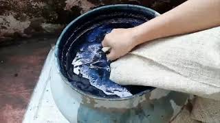 Dye it today with indigo color (soft hemp fabric) | Hoa Tien Ecological Textiles screenshot 1