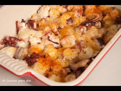Pulpo con queso San Simón Da Costa
