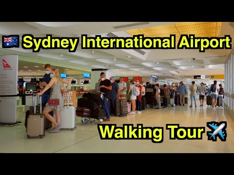 【4K】 ??✈️ SYDNEY INTERNATIONAL AIRPORT WALK | Sydney Walking Tour | Australia