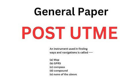 Post UTME General Paper. Post UTME General Paper Questions and Answers. #dimmatutorials  #postutme