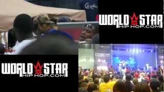 Compton Menace & His Crew Shuts Down YG 400's Performance At Dub Car Show 2012!