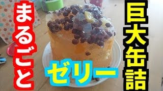 【まるごとゼリー】3キロの巨大缶をゼリーにしたら衝撃だった！！！