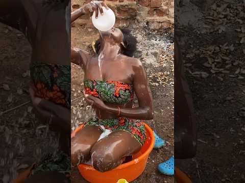 African Village Out Door bath? #shorts#village#usa#viral#girl#dance#outdoors#short#fypシ#uk#new