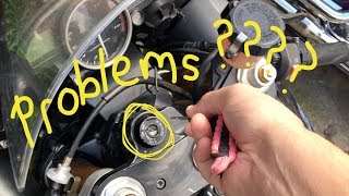 How to fix a jammed motorcycle gas cap and ignition