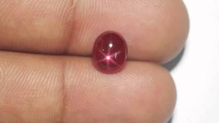 2.82-Carat Unheated Oval-Cut Pigeon Blood Red Burmese Star Ruby