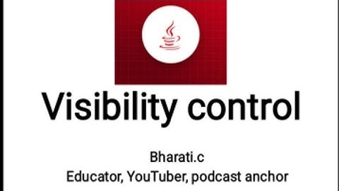 ch-26. #Visibility control.