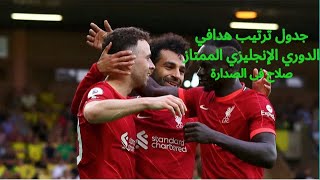 جدول ترتيب هدافي الدوري الإنجليزي الممتاز 2021 2022 حتى الان صلاح فى الصدارة