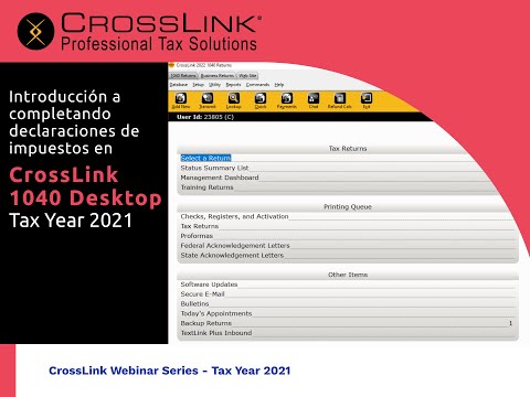 Introducción a completando declaraciones de impuestos en CrossLink 1040 (Desktop)