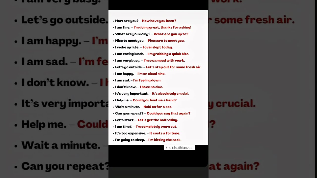 Stop Saying These Basic English Phrases Speak Like A Native Englishwithtanveer