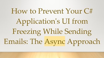 How to Prevent Your C# Application