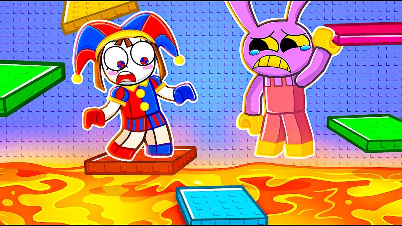 Pomni e Jax na TORRE GIGANTE do CHÃO É LAVA