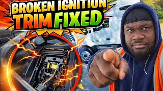 Replacing My Broken Ac Vent Panel Ignition Switch Key Trim On 2019 Kenworth T680 MX13 EPA 17