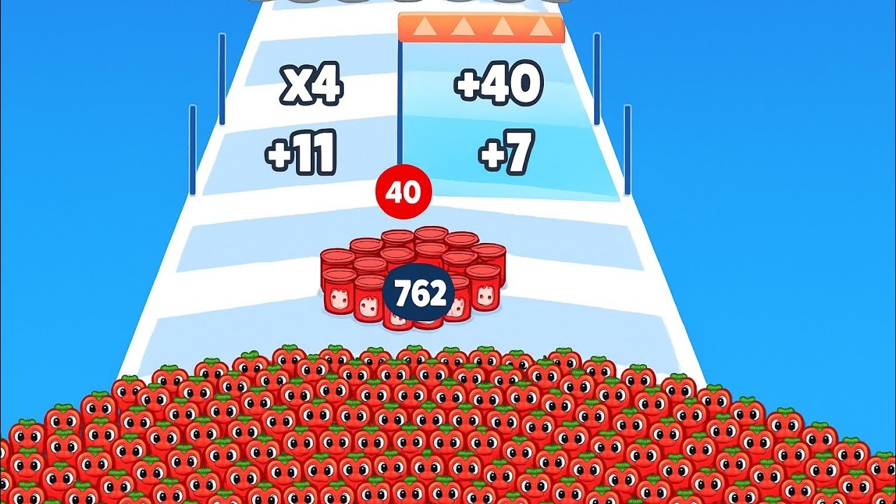 Satisfying Mobile Game - FOOD RUN - Max Level Gameplay Walkthrough (Android,iOS) Freeplay.