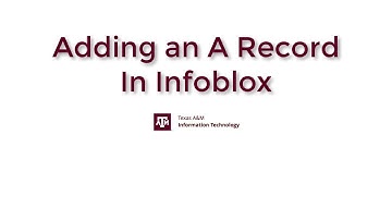 AddingAnARecordInInfoblox