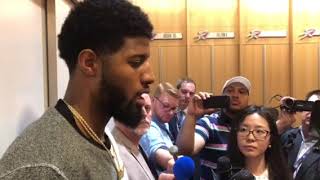 Paul George, Postgame (Mar. 10, 2018)
