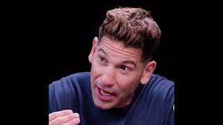 jon bernthal fighting for his life on hot ones for 1 minute and 45 seconds