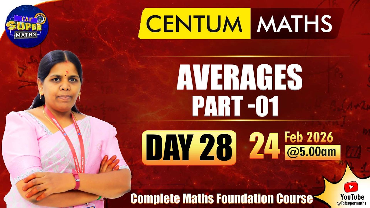 AVERAGES | PART - 01 | DAY-28 | TAF