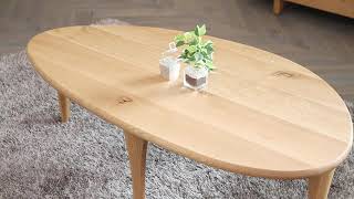 キツツキ家具 森のことば ibuki ローテーブル 飛騨産業 森のことば ibuki No.101 リビングテーブル - YouTube