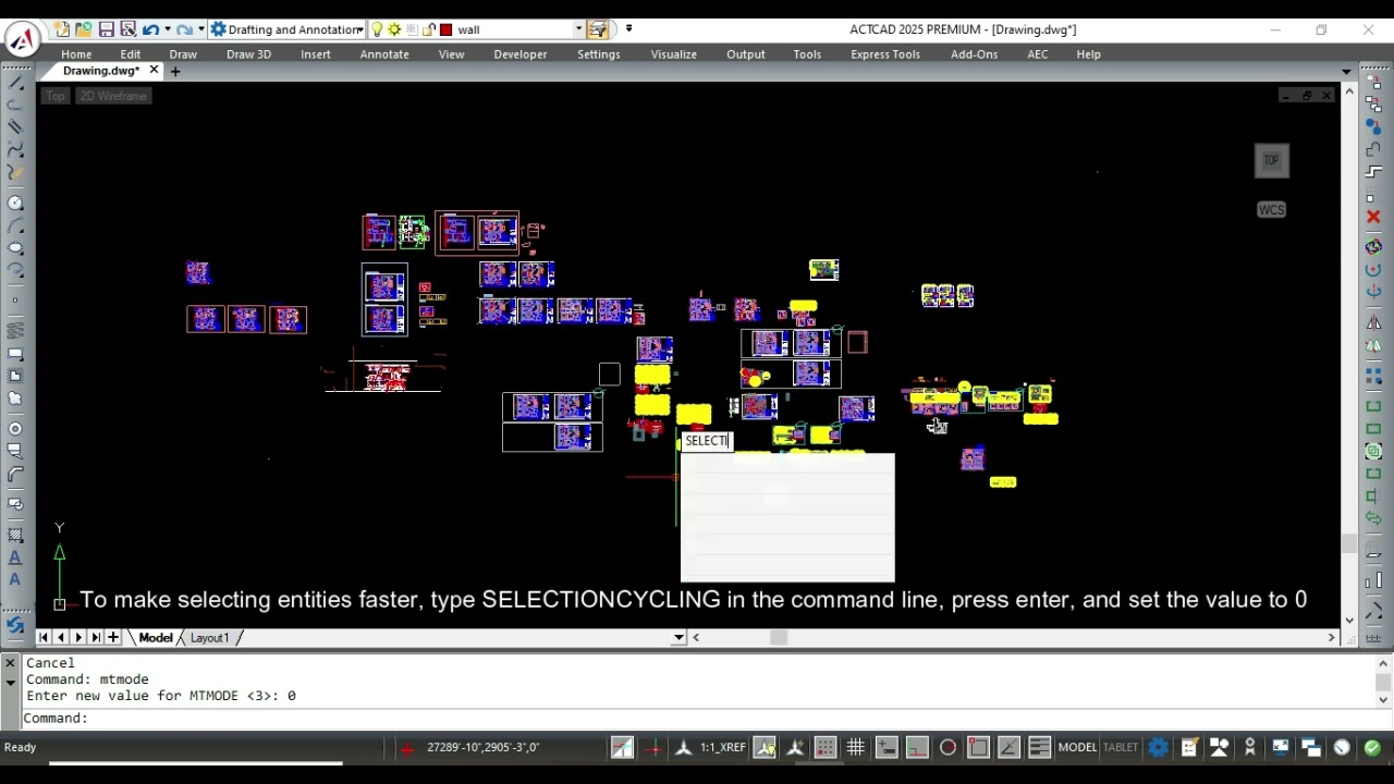 File hanging issue solution in ACTCAD