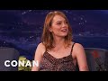 Emma Stone&#39;s Late Night Lotion Binging | CONAN on TBS