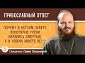 Почему в Ветхом Завете некоторые грехи карались смертью, а в Новом Завете нет? Свящ.Павел Островский