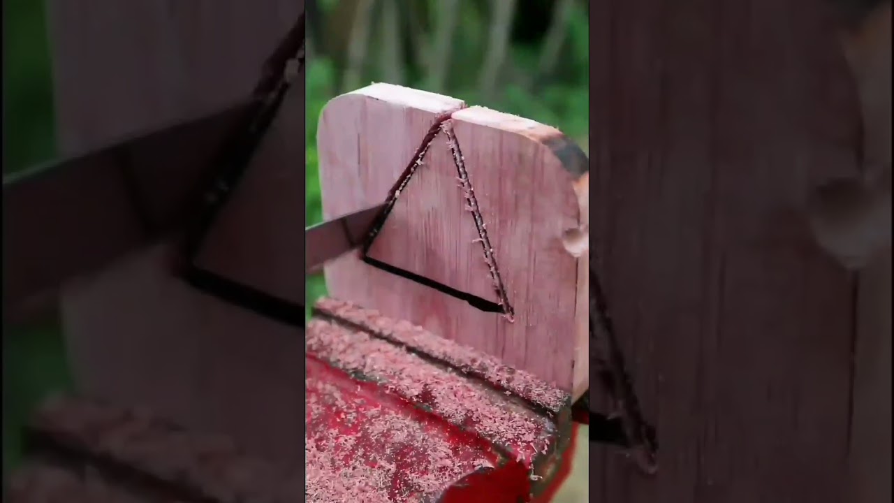 How to make wooden play button,Easy to make -DIY#shorts