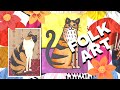 Folk art cats