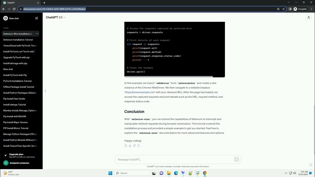pip install selenium wire - YouTube