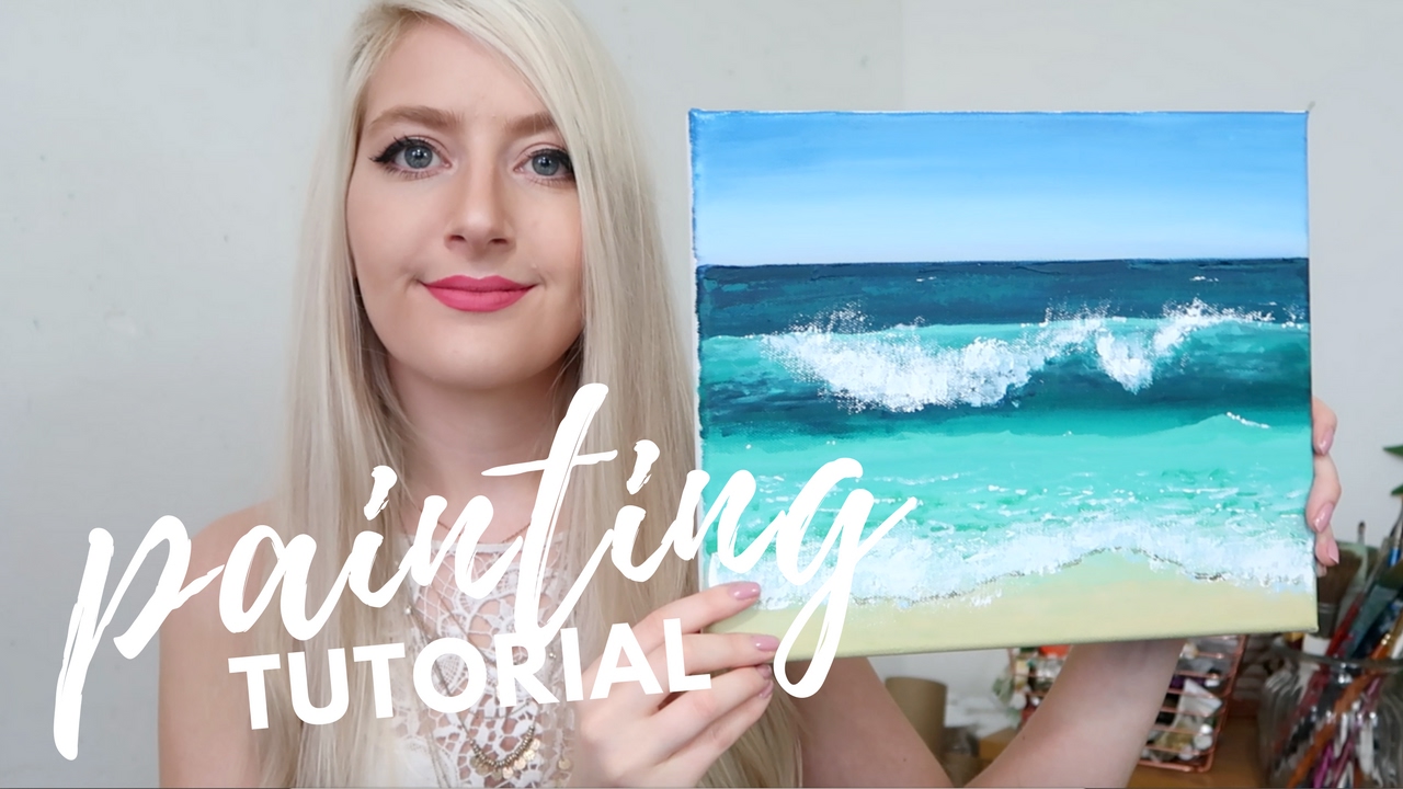 DIY Beach Canvas Painting: Create Your Own Stunning Ocean Art with Easy ...