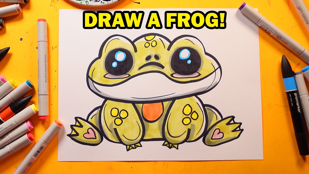 How To Draw A Realistic Frog Art Hub