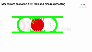 mechanism animation #92 rack and pins reciprocating