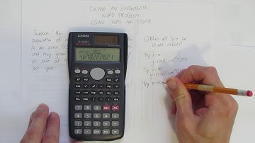 SOLVING AN EXPONENTIAL WORD PROBLEM USING GUESS AND CHECK