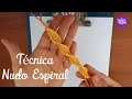 💜Técnica NUDO ESPIRAL para hacer pulseras/Técnicas de macramé / Nudos de macramé