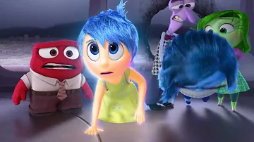 Joy and Sadness return to headquarters stopping Riley from running away (Inside Out 2015)