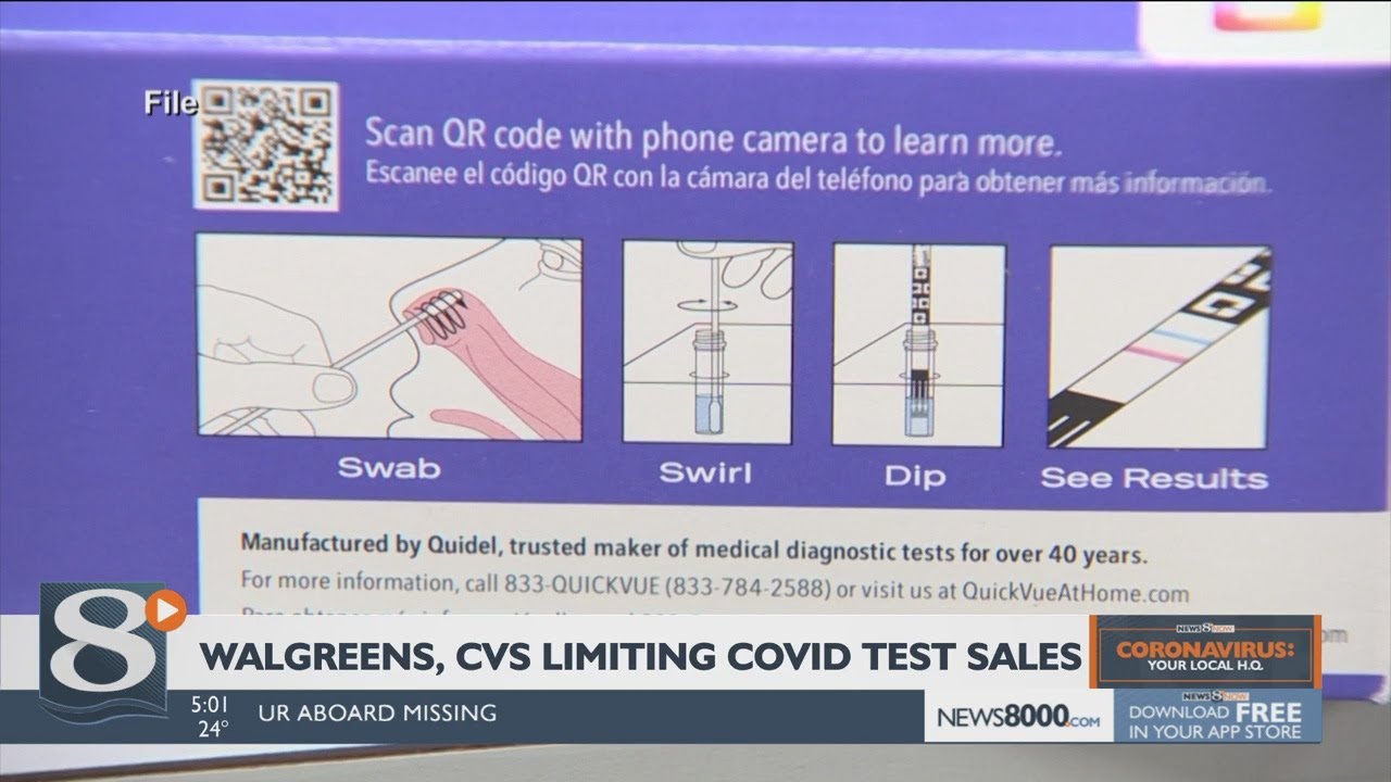 Walgreens and CVS limit COVID test sales - YouTube