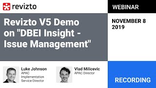 Revizto V5 Demo on DBEI Insight - Issue Management webinar