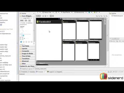 55 Relative Layout Example Part 1  Facebook UI Design  Android Programming Course HD