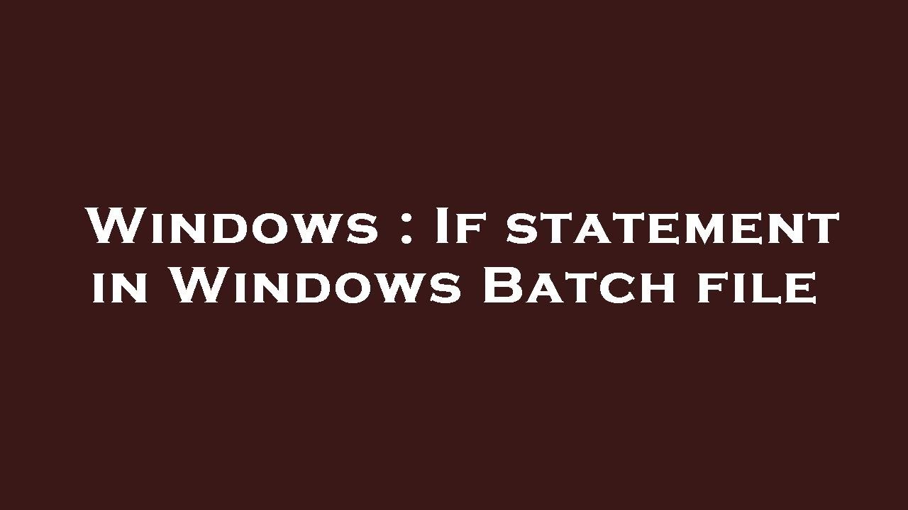 Check If File Is Read-Only And Change In Windows Batch File – WEVBZ
