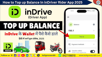 How to topup indriver Account in Hindi 2025 || Indriver में Balance कैसे  Add करें (Step by Step)