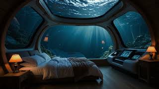 Peaceful Submarine Bedroom with Ocean View | ASMR Submarine Sonar Sounds for Deep Sleep 🌌💤 screenshot 5