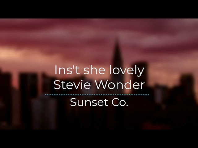 Ins't she lovely Stevie Wonder [Legendado/Tradução] 