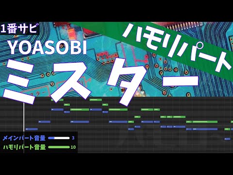 [ハモリパート] ミスター YOASOBI 音程バー サビ
