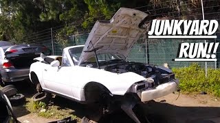 $200 Mazda Miata Project - Ep.14 Junkyard Run!!