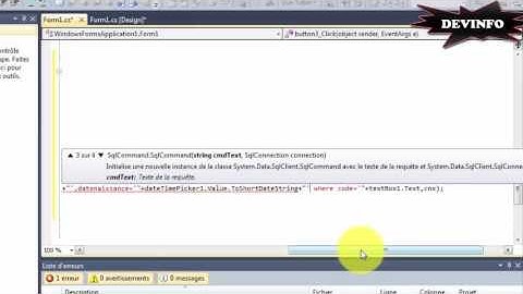 ADO.NET |  mode connecte( modifier)
