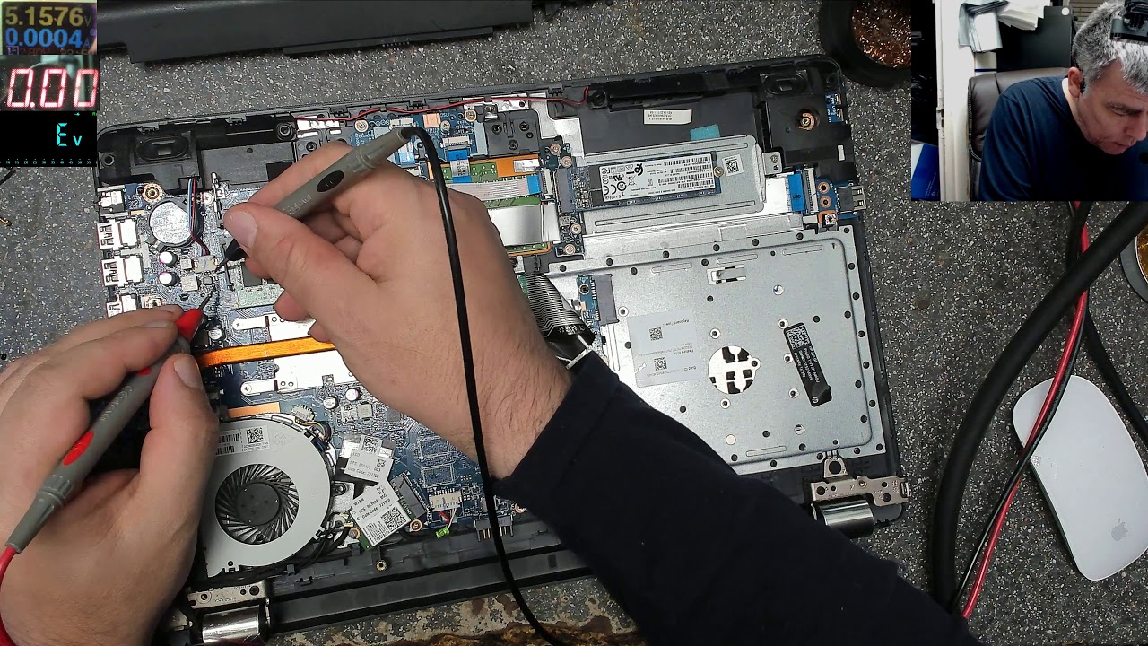 Hp 250 g6 laptop  no power  not charging  motherboard repair